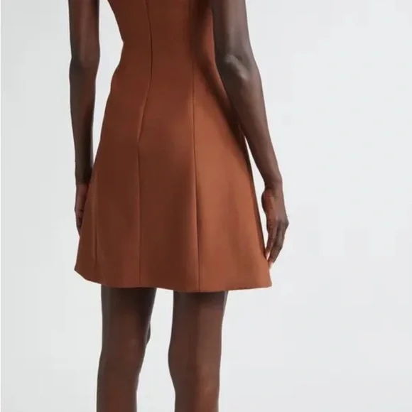 Oscar de la renta Elegant Brown Sleeveless Dress - Picture 3 of 5
